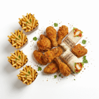 6 PCS Chicken, 4 Fries, 2 Chicken Wraps