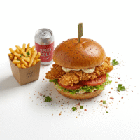 Chicken Strips Burger | Fries & Drink