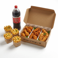 8 PCS Chicken, 8 Spicy Wings & 8 BBQ Wings | 4 Reg Fries & 1.5 L Drink