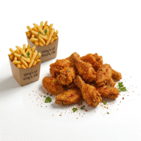 6 PCS Chicken, 2 Fries